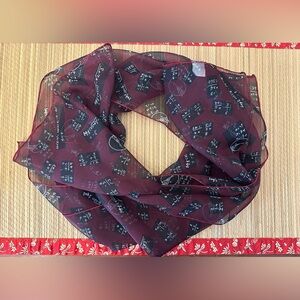 Math Equation Scarf Maroon and Black 60”x12.5” Teacher Professor Genius